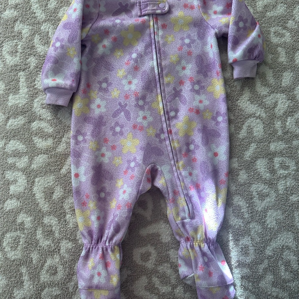 Circo Purple Floral Kids Footie